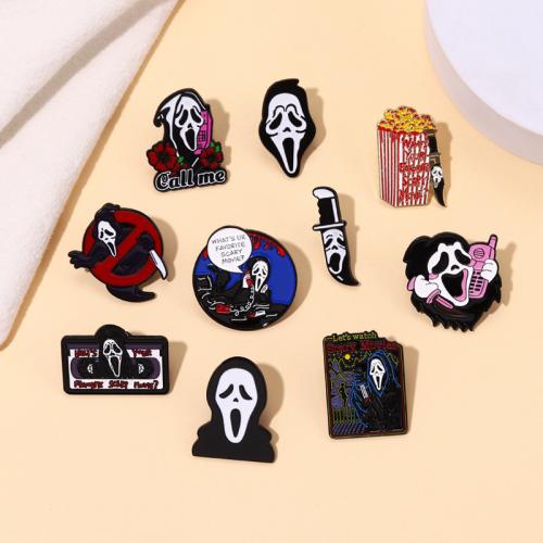 Broche de Halloween, aleación de zinc, barniz de secado al horno, Joyería de Halloween & diferentes estilos para la opción, más colores para la opción, Vendido por UD