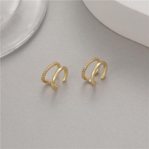 Cubic Zirconia Micro Pave Brass Earring, fashion jewelry & micro pave cubic zirconia & for woman 