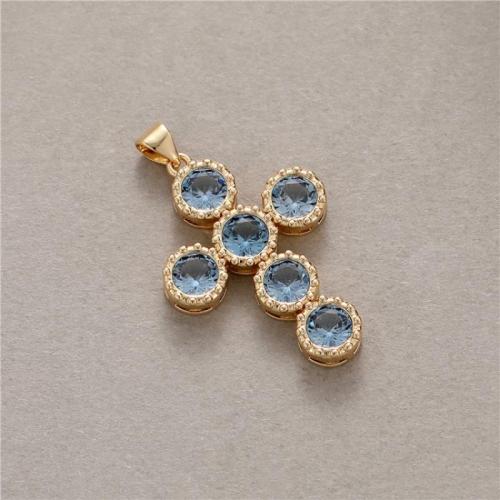 Cubic Zirconia Micro Pave Brass Pendant, DIY & micro pave cubic zirconia 