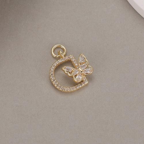 Cubic Zirconia Micro Pave Brass Pendant & micro pave cubic zirconia 