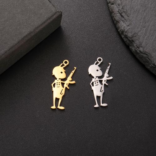 Stainless Steel Animal Pendants, 304 Stainless Steel, Ant shape, Vacuum Ion Plating, DIY [