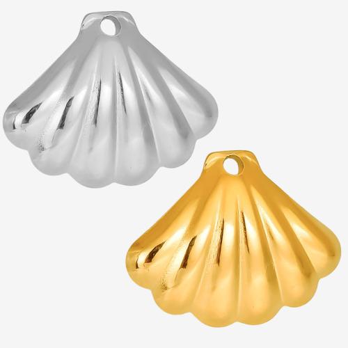 Stainless Steel Pendants, 304 Stainless Steel, Shell, Vacuum Ion Plating, DIY 