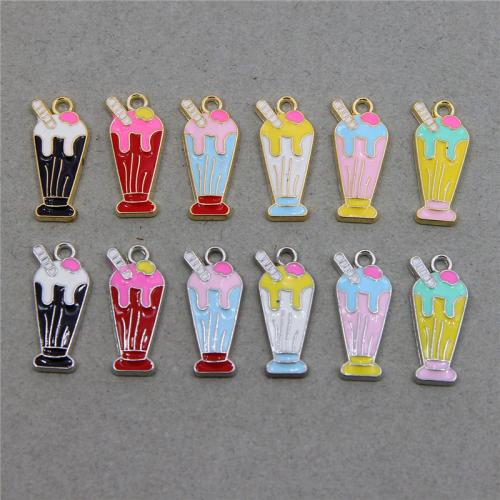 Zinc Alloy Enamel Pendants, Cup, plated, DIY 