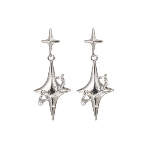 Zinc Alloy Rhinestone Drop Earring & for woman & with rhinestone 