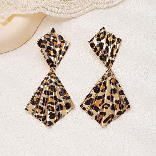 Zinc Alloy Drop Earring, plated, for woman, gold 