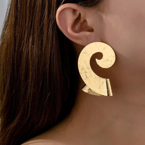 Zinc Alloy Stud Earring, plated, for woman, gold 