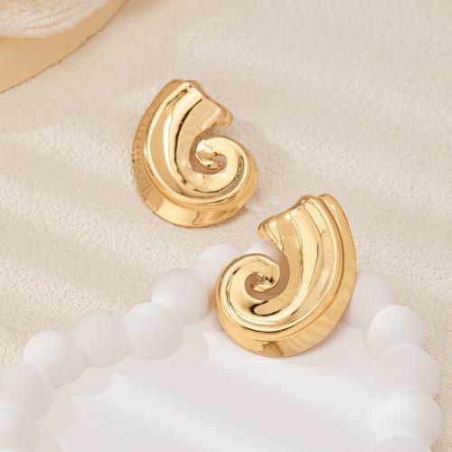 Zinc Alloy Stud Earring, plated, for woman, gold 