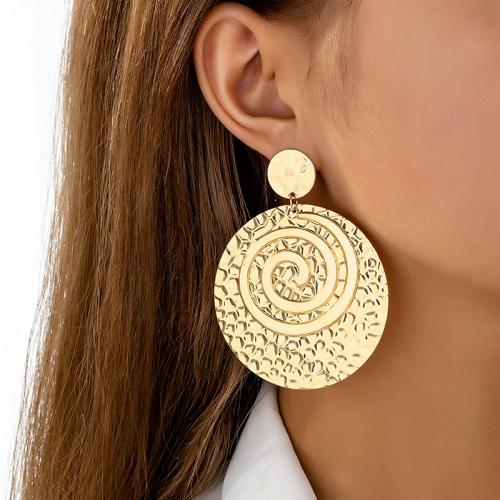 Zinc Alloy Drop Earring, plated, for woman, gold 