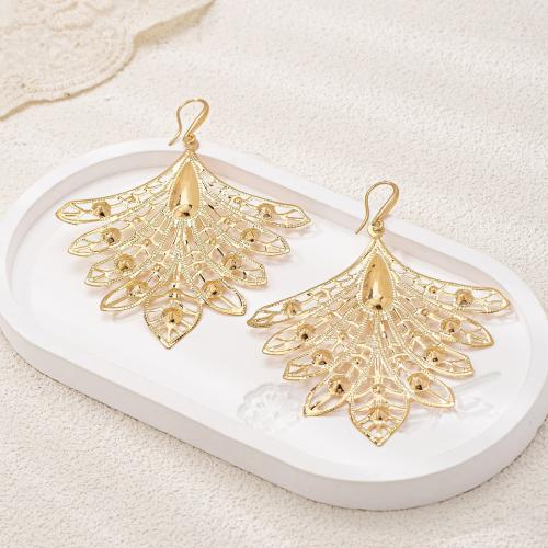 Zinc Alloy Drop Earring, plated, for woman, gold 