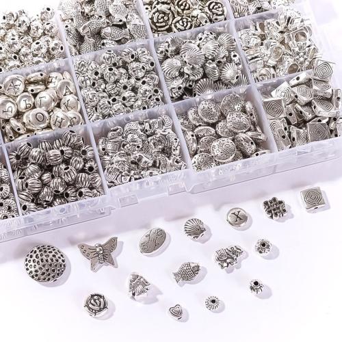 Bijoux de perles en alliage de Zinc , DIY & styles différents pour le choix, argent Vendu par sac[