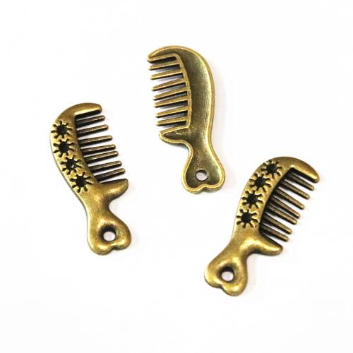 Zinc Alloy Jewelry Pendants, Comb, antique brass color plated, DIY 