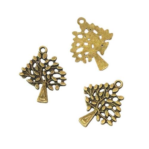 Zinc Alloy Jewelry Pendants, Tree, antique brass color plated, DIY 