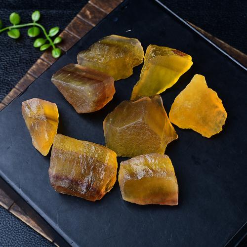 Natural Fluorite Rough Stone, irregular yellow 