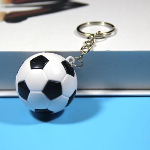 Plastic Key Chain, PVC Plastic, Unisex football diameter  about 3.5CM 