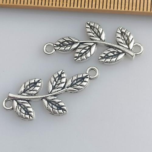 Zinc Alloy Leaf Pendants, antique silver color plated, DIY [