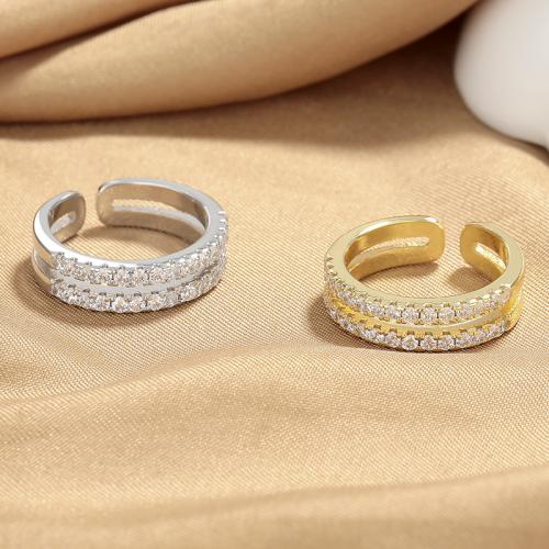 Cubic Zirconia Micro Pave Brass Finger Ring, fashion jewelry & micro pave cubic zirconia & for woman [