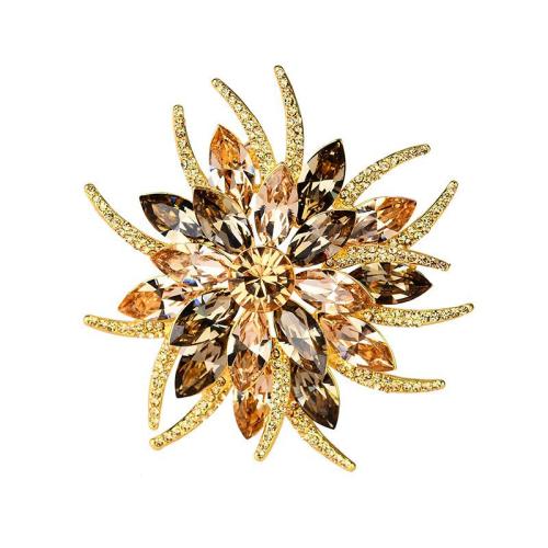 Rhinestone Zinc Alloy Brooch, fashion jewelry & for woman & with rhinestone 