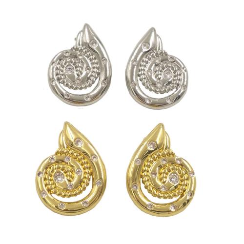 Cubic Zirconia Micro Pave Brass Earring, Helix, plated, fashion jewelry & micro pave cubic zirconia & for woman [