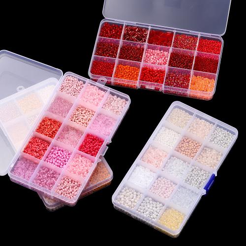 Box Glass Seed Beads, DIY & 15 cells 2-7 