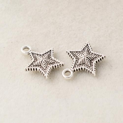 Zinc Alloy Star Pendant, plated, DIY Approx 1.7mm 