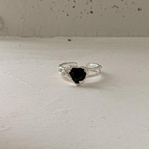 Anillo de dedo Zirconia Micro Pave Sterling Silver Cubic, Plata de ley 925, Joyería & micro arcilla de zirconia cúbica & para mujer, más colores para la opción, tamaño:7, Vendido por UD