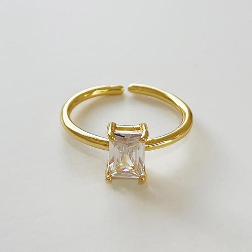 Anillo de dedo Zirconia Micro Pave Sterling Silver Cubic, Plata de ley 925, Joyería & micro arcilla de zirconia cúbica & para mujer, más colores para la opción, tamaño:7, Vendido por UD