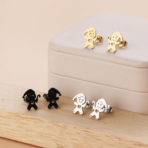 Stainless Steel Stud Earring, 304 Stainless Steel, Vacuum Ion Plating, Christmas Design & fashion jewelry & for woman 