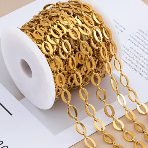 Stainless Steel Chain Jewelry, 304 Stainless Steel, gold color plated, DIY 