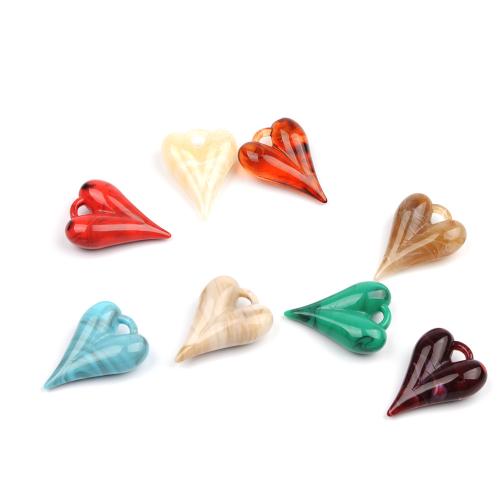 Colgante de joyería de acrílico, Corazón, Bricolaje, más colores para la opción, 20x27mm, agujero:aproximado 4mm, 10PCs/Bolsa, Vendido por Bolsa