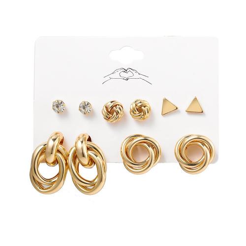 Zinc Alloy Drop Earring, with Plastic Pearl, plated & for woman & with rhinestone 