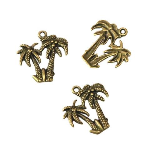 Zinc Alloy Jewelry Pendants, Palm Tree, antique brass color plated, DIY 