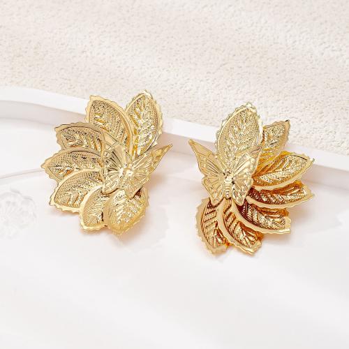 Zinc Alloy Stud Earring, plated, for woman, gold 