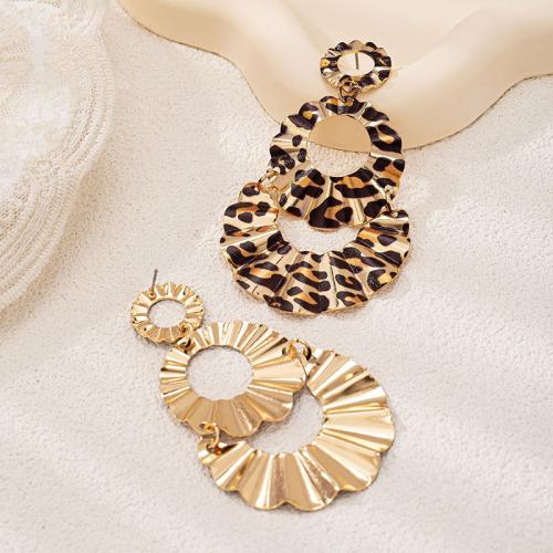 Zinc Alloy Drop Earring, plated, for woman, gold 