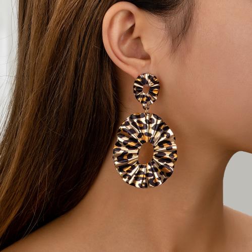 Zinc Alloy Drop Earring, plated, for woman, gold 