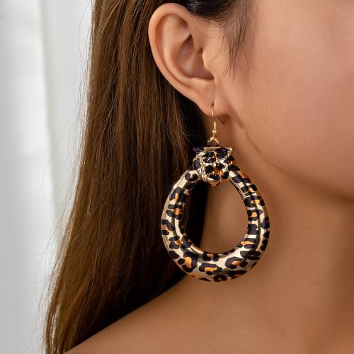 Boucle d'oreille goutte Zinc Alloy, alliage de zinc, Placage, pour femme, Or, Vendu par paire[