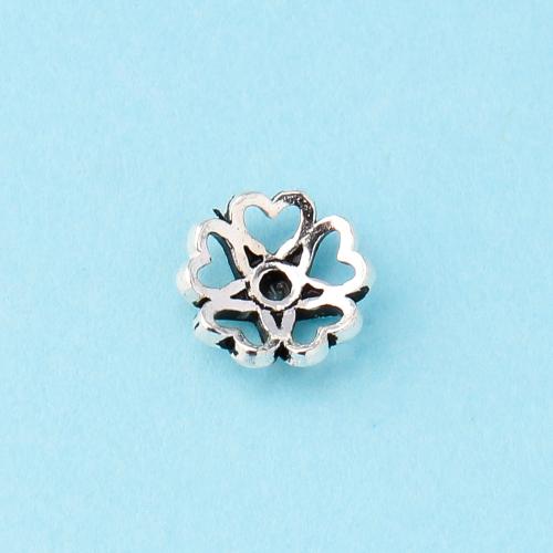 Sterling Silver Bead Caps, 925 Sterling Silver, Heart, vintage & DIY & hollow Approx 1.3mm [