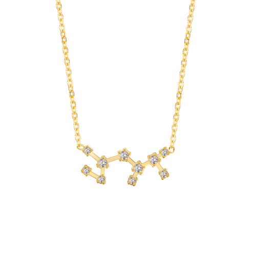 Stainless Steel Jewelry Necklace, 316L Stainless Steel, with 5cm extender chain, Unisex & with rhinestone, golden Approx 45 cm 