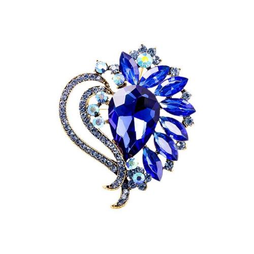 Rhinestone Zinc Alloy Brooch, fashion jewelry & for woman & with rhinestone 