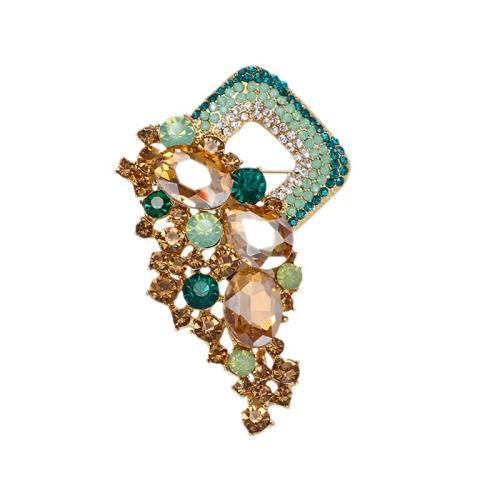 Rhinestone Zinc Alloy Brooch, fashion jewelry & for woman & with rhinestone 