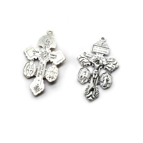 Zinc Alloy Cross Pendants, plated, DIY [