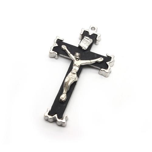 Zinc Alloy Cross Pendants, platinum color plated, DIY 