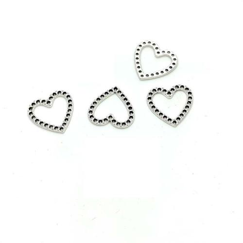 Zinc Alloy Heart Pendants, antique silver color plated, DIY 