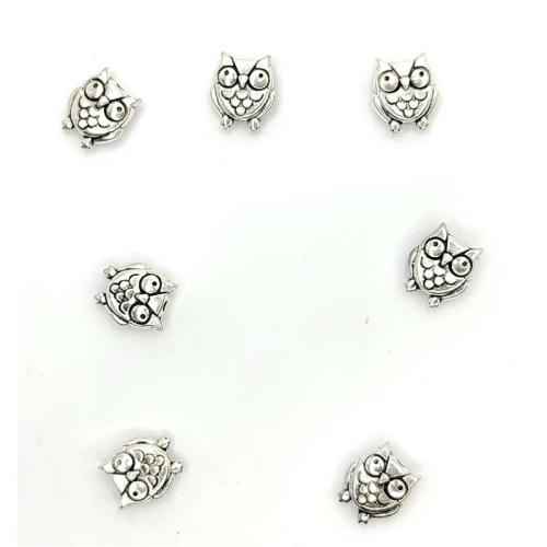 Zinc Alloy Animal Pendants, Owl, antique silver color plated, DIY 