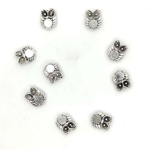 Zinc Alloy Animal Pendants, Owl, antique silver color plated, DIY 