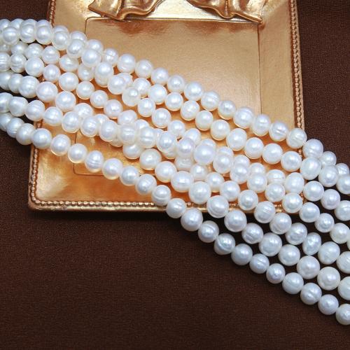 Potato Cultured Freshwater Pearl Beads, DIY, white mm Approx 38 cm 