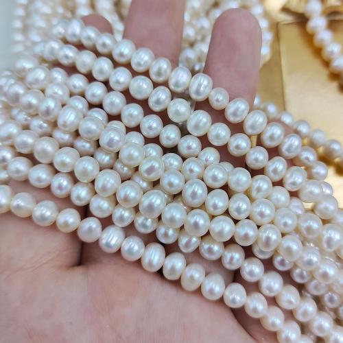 Potato Cultured Freshwater Pearl Beads, DIY, white mm Approx 38 cm 