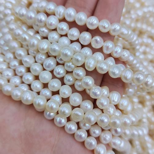 Potato Cultured Freshwater Pearl Beads, DIY, white mm Approx 38 cm 