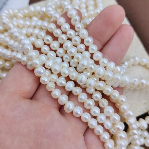 Potato Cultured Freshwater Pearl Beads, DIY, white mm Approx 38 cm 