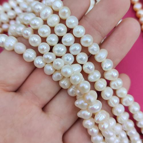 Potato Cultured Freshwater Pearl Beads, DIY about：5-6mm Approx 38 cm 