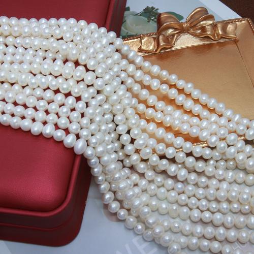 Potato Cultured Freshwater Pearl Beads, DIY, white mm Approx 38 cm 